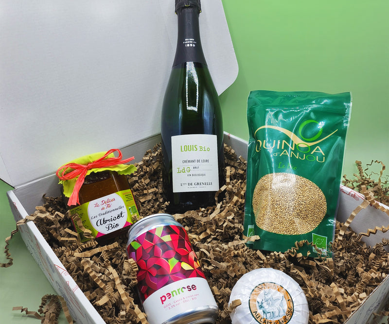 Les produits biologique 1 - Box Bio - Les Box Angevines - Quinoa d'Anjou - Crémant de Loire - Confitures bio - Bières Penrose - Savon bio