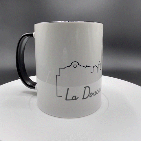 Mug en céramique - La Douceur Angevine Noir - La Boutique Angevine