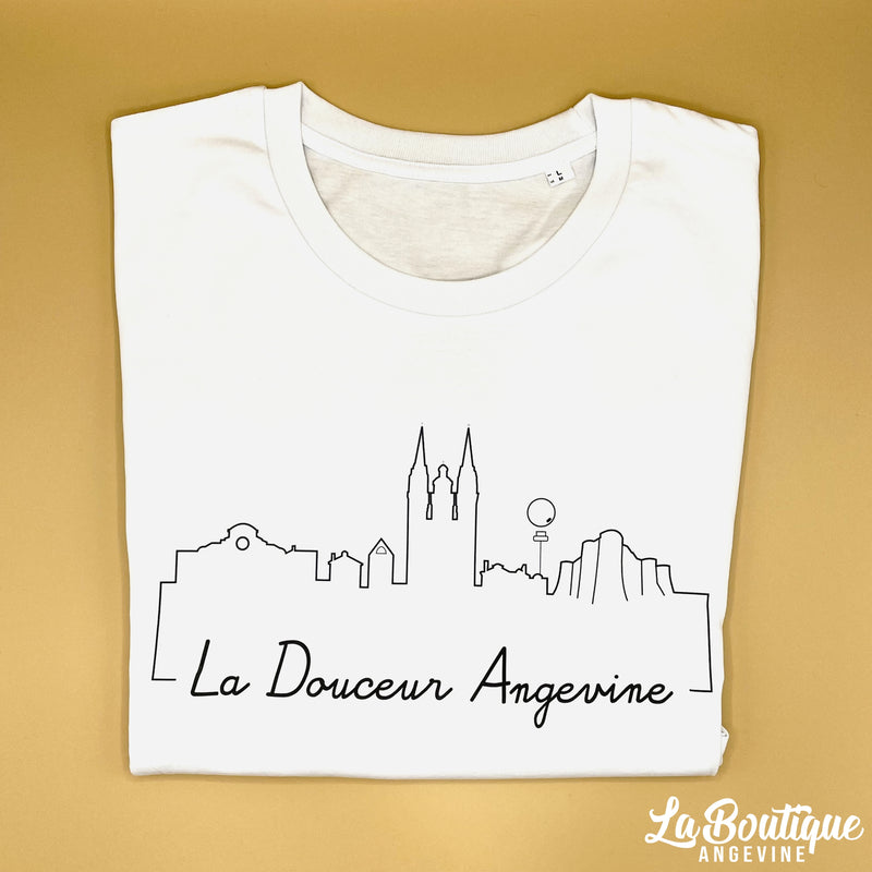 T-shirt Homme - "La Douceur Angevine" Blanc - La Boutique Angevine